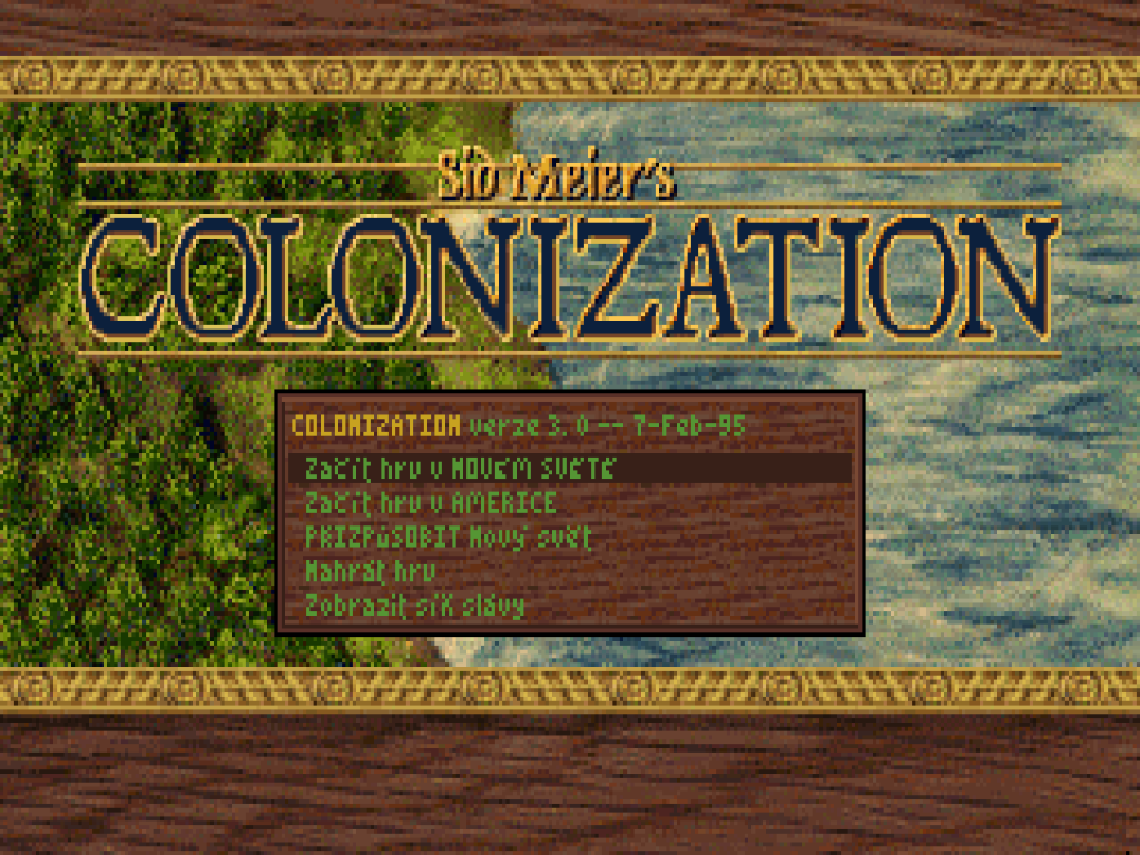 Sid Meier's Colonization - Menu